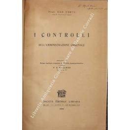 I controlli dell'amministrazione comunale - copertina