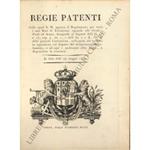 Regie Patenti colle quali S.M. approva il regolamento per tutti i suoi stati di terraferma riguardo alle strade, ponti ed acque... In data delli 29 maggio 1817