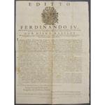 Editto Ferdinando IV. Divieto di acquisto oro contro il riciclaggio di oggetti rubati