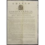 Editto Ferdinando IV. Proibizione dei giochi d'azzardo causa di frodi, inganni e risse. Pena multe e detenzione
