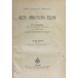Primo trattato completo di diritto amministrativo italiano. Con la collaborazione di altri giureconsulti italiani. Vol. IV, Parte I - O. Scalvanti: La espropriazione per pubblica utilità. O. Ranelletti: La polizia di sicurezza - copertina