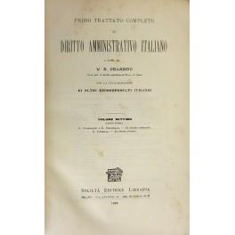 Primo trattato completo di diritto amministrativo italiano. Con la collaborazione di altri giureconsulti italiani. Vol. VII, Parte I - C. Corradini e E. Peronaci: Le strade ordinarie. G. Cimbali: Le strade ferrate - copertina