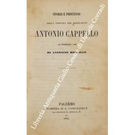 Storia e processo della tortura del sordo-muto Antonio Cappello, con introduzione e note - copertina