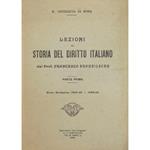Lezioni di storia del diritto italiano. Anno scolastico 1928-29 - 1929-30