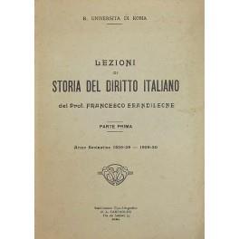 Lezioni di storia del diritto italiano. Anno scolastico 1928-29 - 1929-30 - copertina
