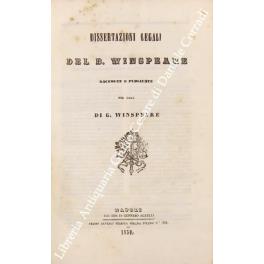 Dissertazioni legali del B. Winspeare. Raccolte e publicate - copertina