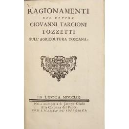 Ragionamenti del dottor Giovanni Targioni Tozzetti sull'agricoltura toscana - Giovanni Targioni Tozzetti - copertina