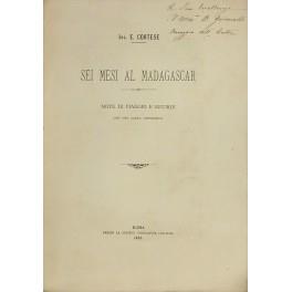 Sei mesi al Madagascar. Note di viaggio e ricordi. Con una carta geografica - Enrico Cortese - copertina