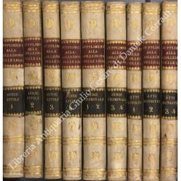 Supplimento alla collezione delle leggi, o sia raccolta dei Reali Rescritti ed Atti Ministeriali, e delle Decisioni della Corte Suprema di Giustizia, prescritta con Real Decreto del 23 Agosto 1817... Vol. I-II - Serie di decisioni civili; Vol. III-IV - copertina