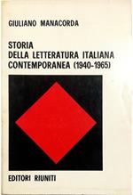 Storia della letteratura italiana contemporanea 1940-1965