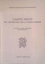 Canto Novo nel centenario della pubblicazione. Atti del IV Convegno internazionale di studi dannunziani