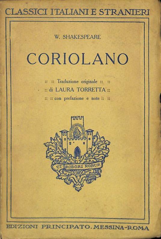 Coriolano - William Shakespeare - copertina