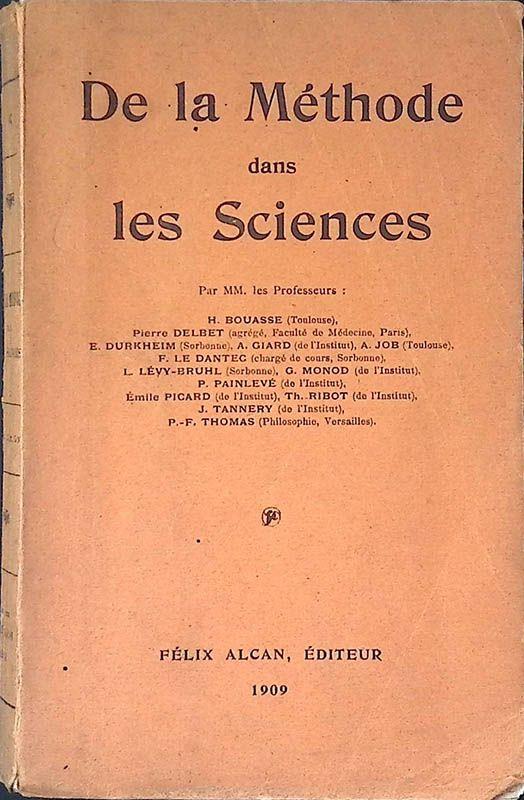 De la Methode dans les Sciences - copertina