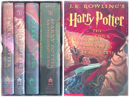 Harry Potter. The First Four Thrilling Adventures at Hogwarts. 4 VOLUMI - J. K. Rowling - copertina