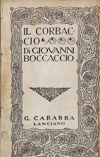 Il Corbaccio - Giovanni Boccaccio - copertina