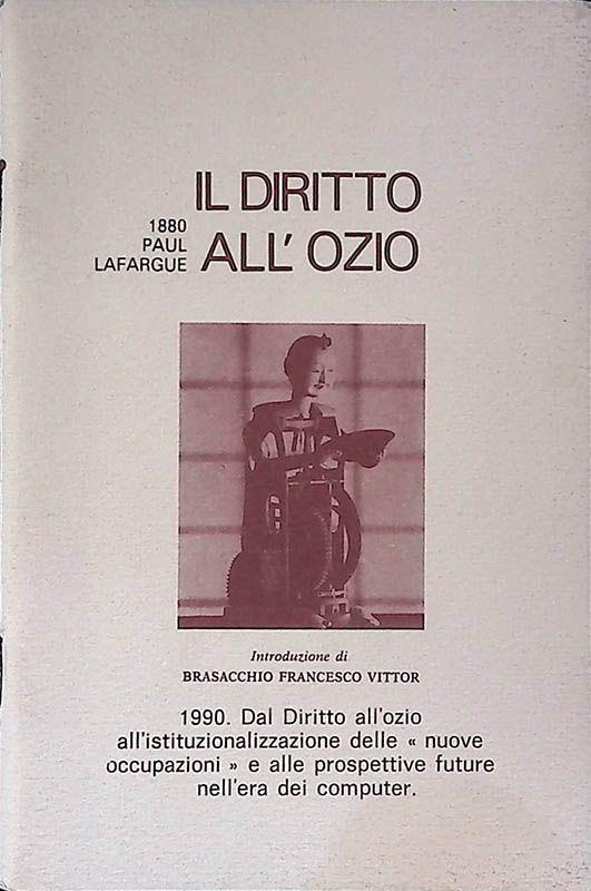 Il diritto all'ozio - Paul Lafargue - copertina
