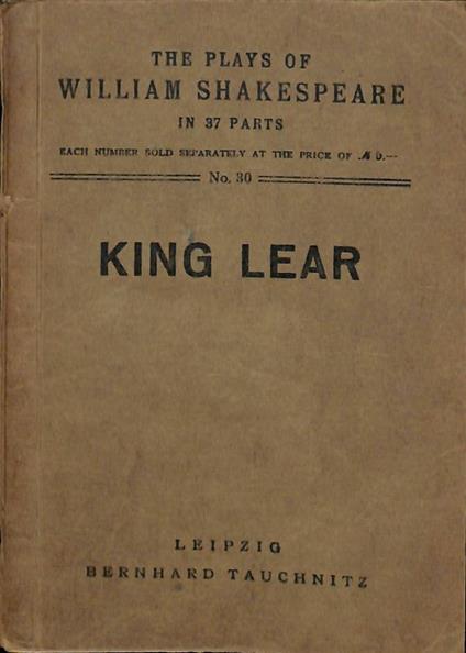 King Lear - William Shakespeare - copertina