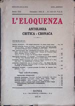L' Eloquenza. Antologia critica-cronaca. Anno XXI, dicembre 1931-X, n.7-8-9-10-Vol.II