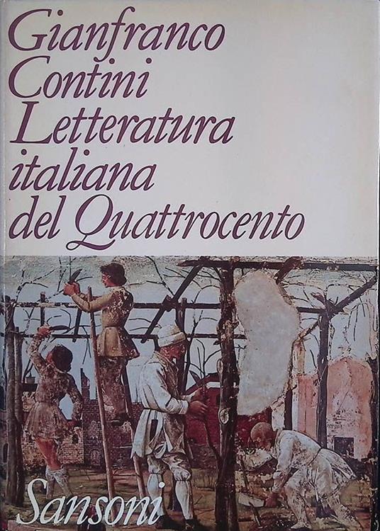 Letteratura italiana del Quattrocento - Gianfranco Contini - copertina