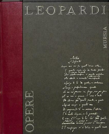 Opere - Giacomo Leopardi - copertina