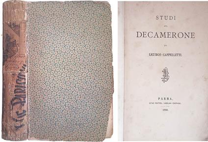 Studi sul Decamerone - Licurgo Cappelletti - copertina