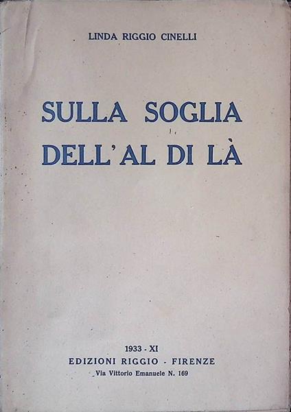 Sulla soglia dell'al di là - copertina