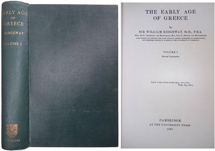 The early age of Greece. Vol. I - copertina