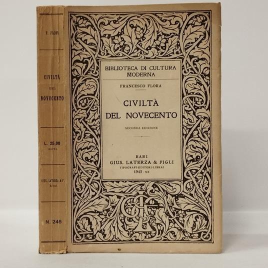 Civiltà del novecento - Francesco Flora - copertina