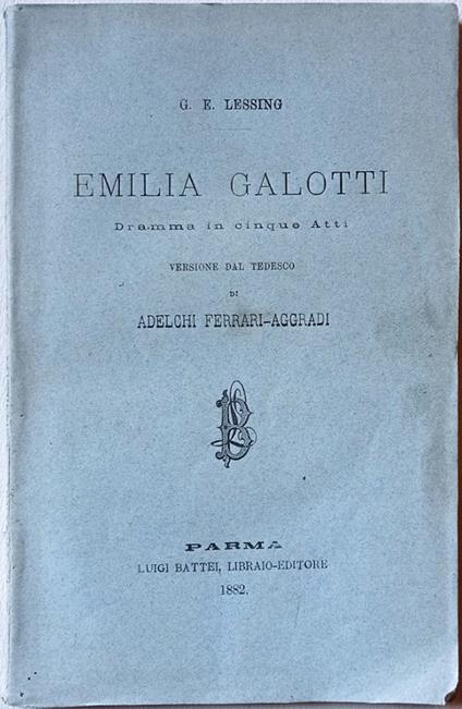 Emilia Galotti - copertina