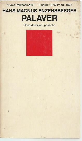 Palaver. Considerazioni politiche - Hans Magnus Enzensberger - copertina