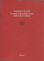 La parte di Benedetto Croce nella cultura italiana