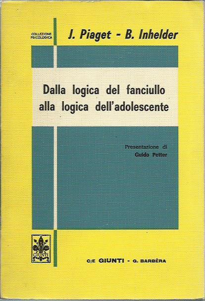 Dalla logica del fanciullo alla logica dell'adolescente - copertina
