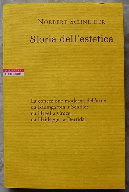 Storia Dell'Estetica - Norbert Schneider - copertina