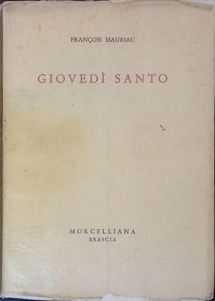 Giovedi Santo - François Mauriac - copertina