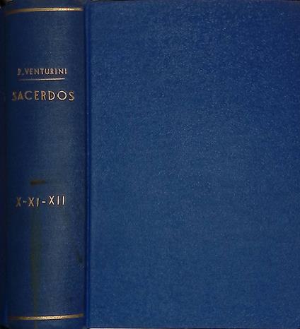 Sacerdos. Periodico mensile di Pietà Sacerdotale. 1935 - 1936 - 1937 - copertina
