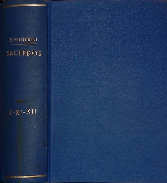 Sacerdos. Periodico mensile di Pietà Sacerdotale. 1935 - 1936 - 1937 - copertina