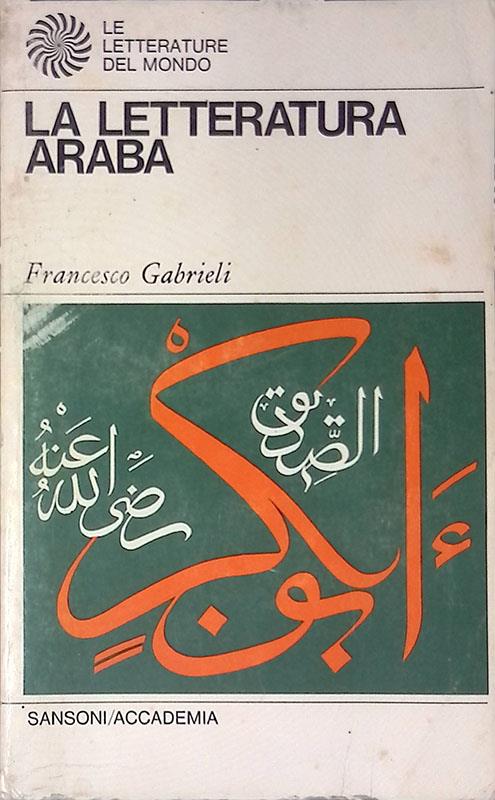 La letteratura araba - Francesco Gabrieli - copertina