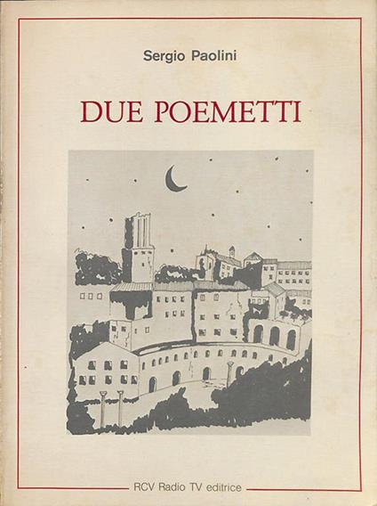 Due poemetti - Sergio Paolini - copertina