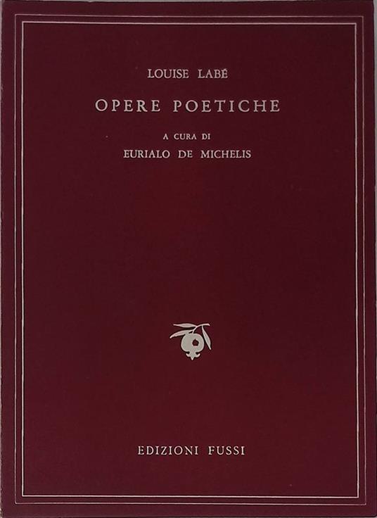 Opere poetiche - Louise Labé - copertina