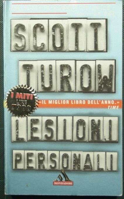 Lesioni personali - Scott Turow - copertina