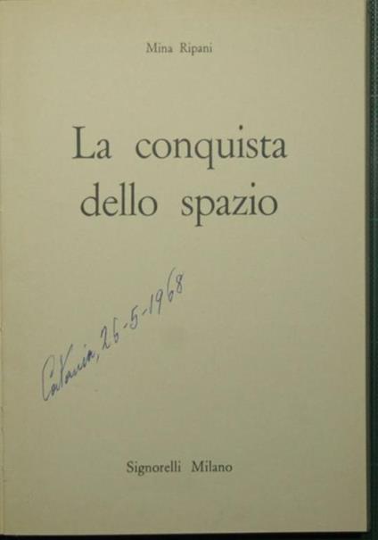 La conquista dello spazio - Mina Ripani - copertina