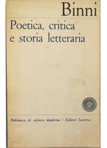 Poetica, critica e storia letteraria