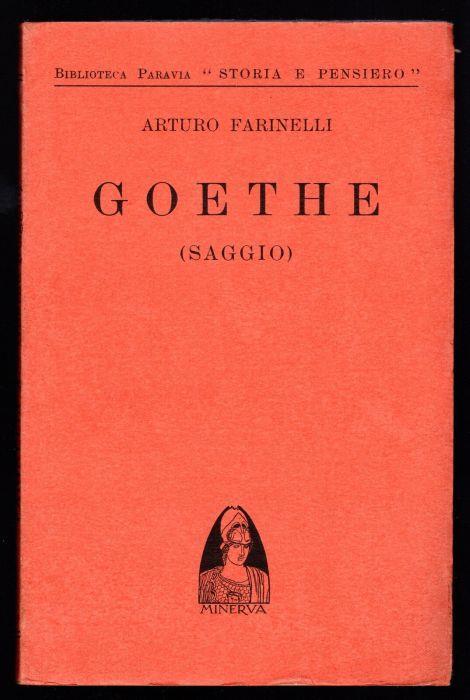 Goethe (saggio) - Arturo Farinelli - copertina