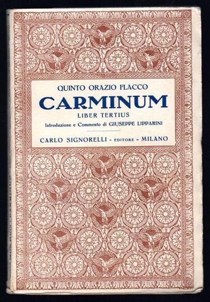 Carminum. Liber tertius - Quinto Orazio Flacco - copertina