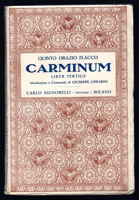Carminum. Liber tertius - Quinto Orazio Flacco - copertina