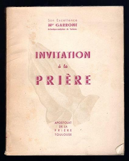 Invitation à la priere - Giuseppe Garrone - copertina
