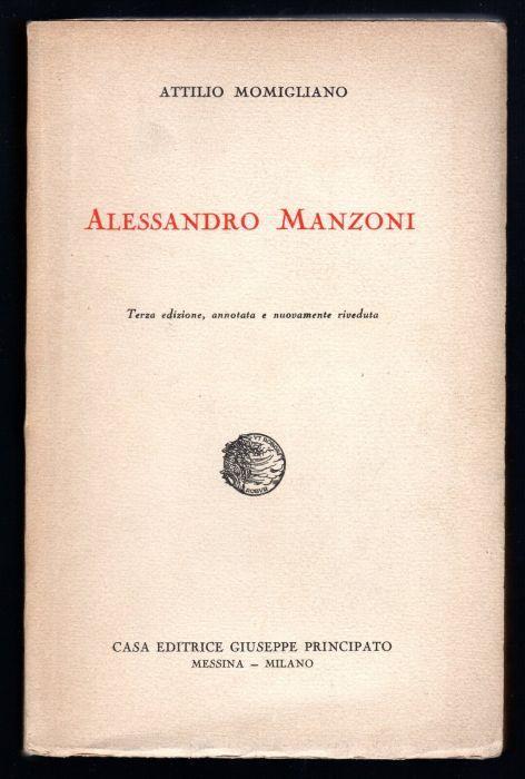 Alessandro Manzoni - Attilio Momigliano - copertina