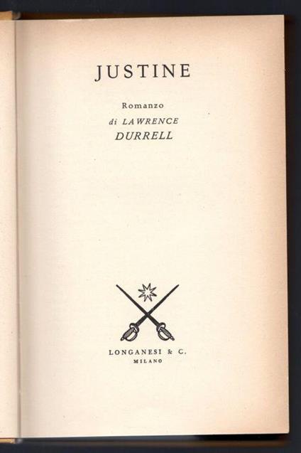 Justine - Lawrence Durrell - copertina