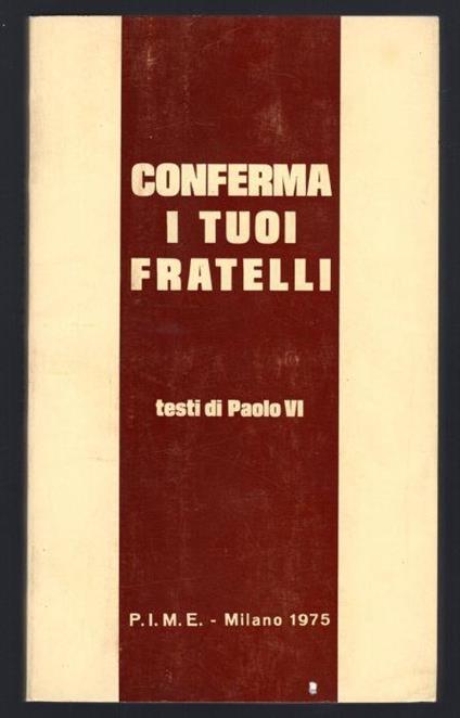 Conferma i tuoi fratelli - Paolo VI - copertina