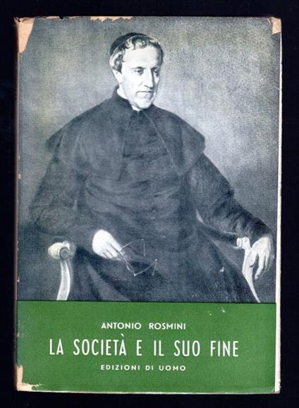 La società e il suo fine - Antonio Rosmini - copertina
